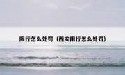 限行怎么处罚（西安限行怎么处罚） 