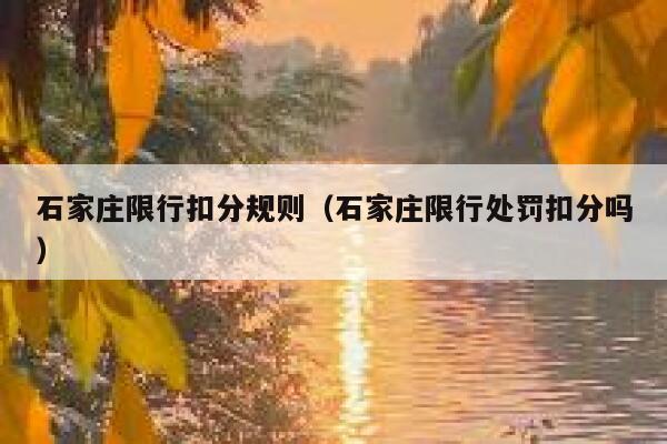 石家庄限行扣分规则（石家庄限行处罚扣分吗） 第1张
