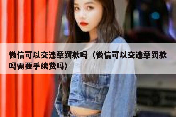 微信可以交违章罚款吗（微信可以交违章罚款吗需要手续费吗） 第1张