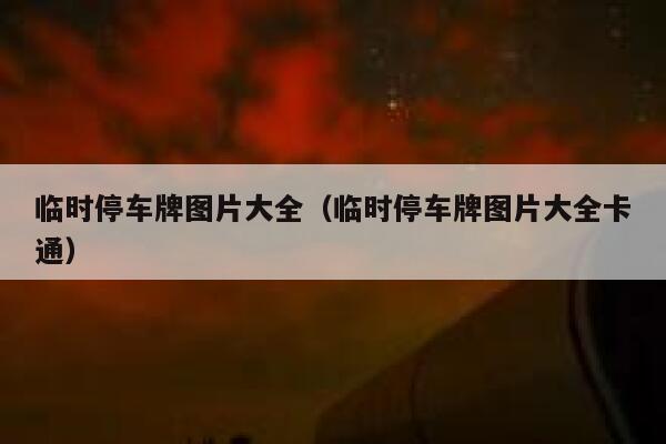 临时停车牌图片大全（临时停车牌图片大全卡通） 第1张