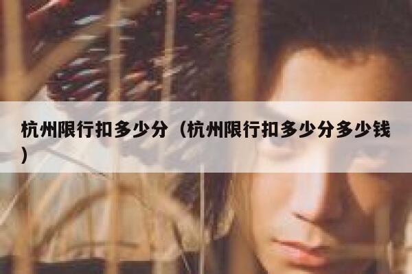 杭州限行扣多少分（杭州限行扣多少分多少钱） 第1张