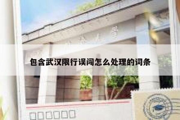 包含武汉限行误闯怎么处理的词条 第1张