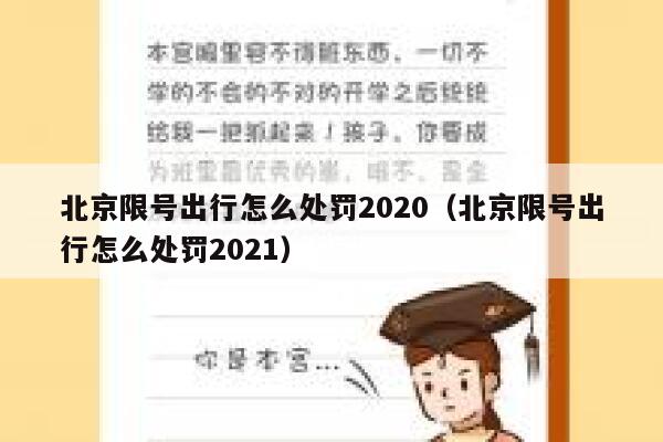 北京限号出行怎么处罚2020（北京限号出行怎么处罚2021） 第1张