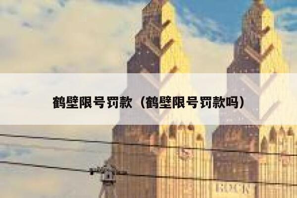 鹤壁限号罚款（鹤壁限号罚款吗） 第1张