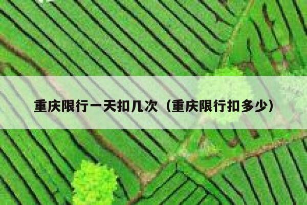 重庆限行一天扣几次（重庆限行扣多少） 第1张