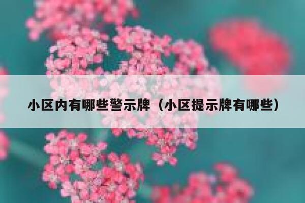 小区内有哪些警示牌（小区提示牌有哪些） 第1张