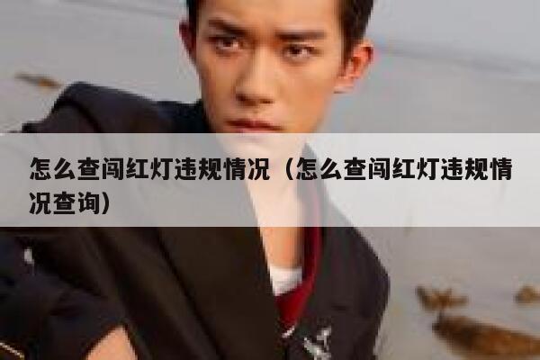 怎么查闯红灯违规情况（怎么查闯红灯违规情况查询） 第1张