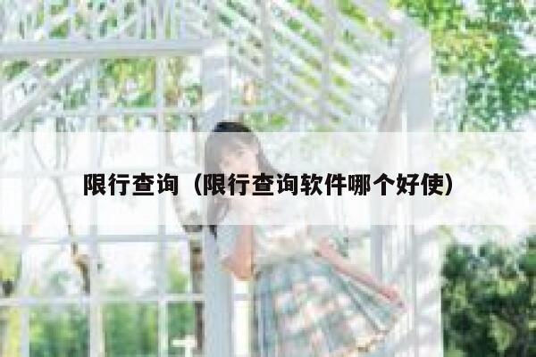 限行查询（限行查询软件哪个好使） 第1张
