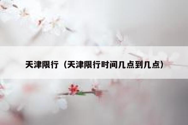 天津限行（天津限行时间几点到几点） 第1张