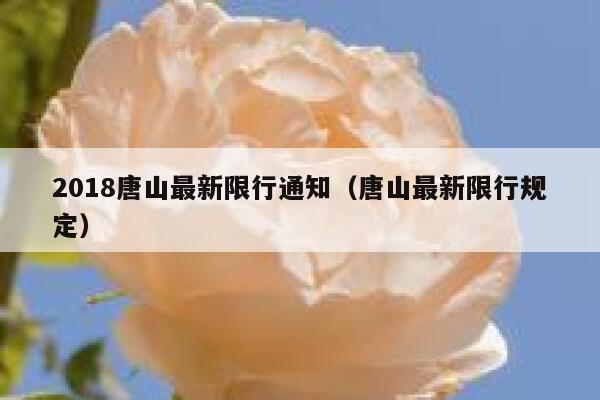 2018唐山最新限行通知（唐山最新限行规定） 第1张