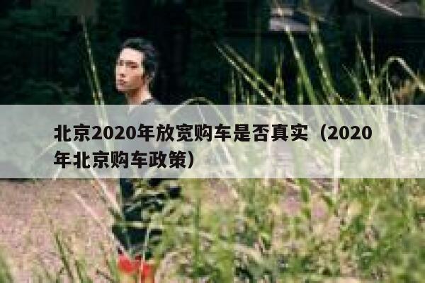 北京2020年放宽购车是否真实（2020年北京购车政策） 第1张
