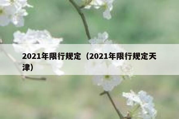 2021年限行规定（2021年限行规定天津） 第1张
