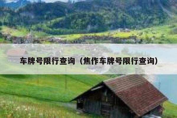 车牌号限行查询（焦作车牌号限行查询） 第1张