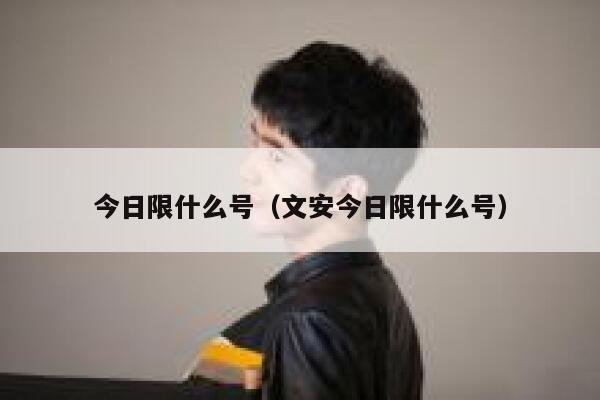今日限什么号（文安今日限什么号） 第1张