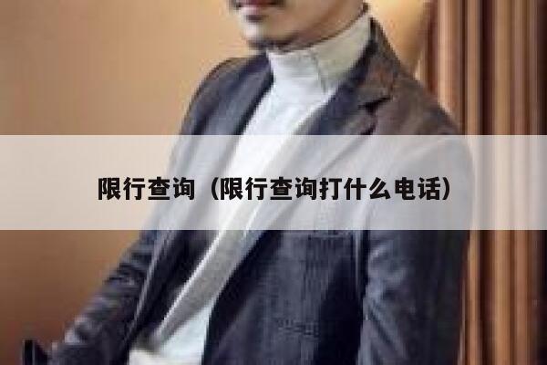 限行查询（限行查询打什么电话） 第1张