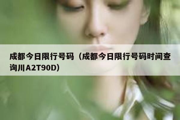 成都今日限行号码（成都今日限行号码时间查询川A2T90D） 第1张
