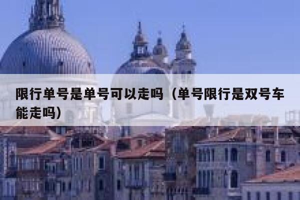 限行单号是单号可以走吗（单号限行是双号车能走吗） 第1张