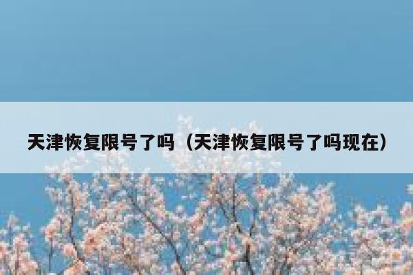 天津恢复限号了吗（天津恢复限号了吗现在） 第1张