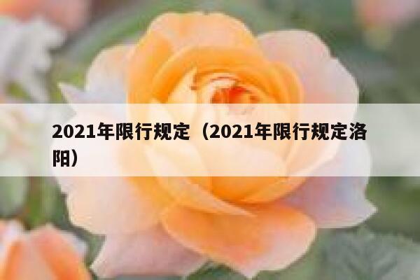 2021年限行规定（2021年限行规定洛阳） 第1张