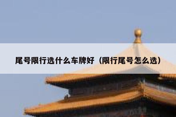 尾号限行选什么车牌好（限行尾号怎么选） 第1张
