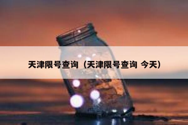 天津限号查询（天津限号查询 今天） 第1张