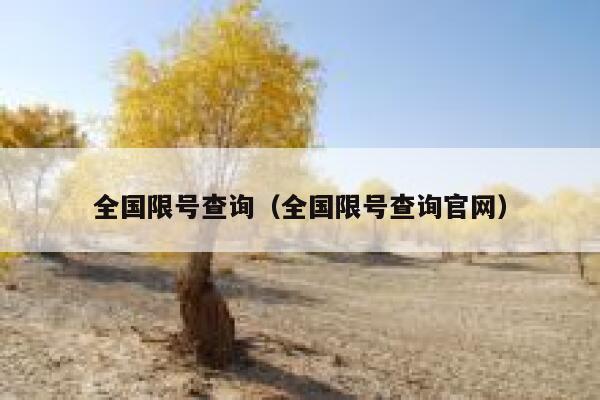 全国限号查询（全国限号查询官网） 第1张