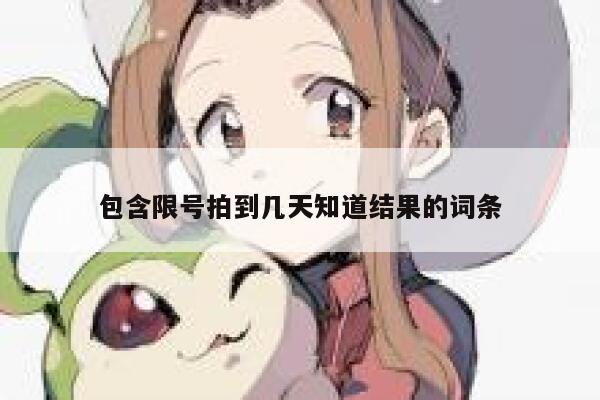 包含限号拍到几天知道结果的词条 第1张