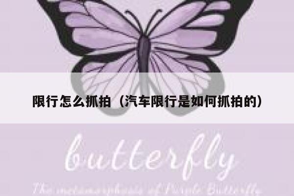 限行怎么抓拍（汽车限行是如何抓拍的） 第1张