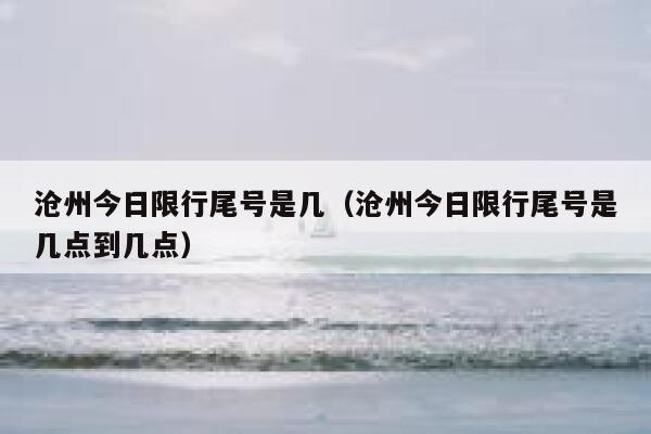 沧州今日限行尾号是几（沧州今日限行尾号是几点到几点） 第1张