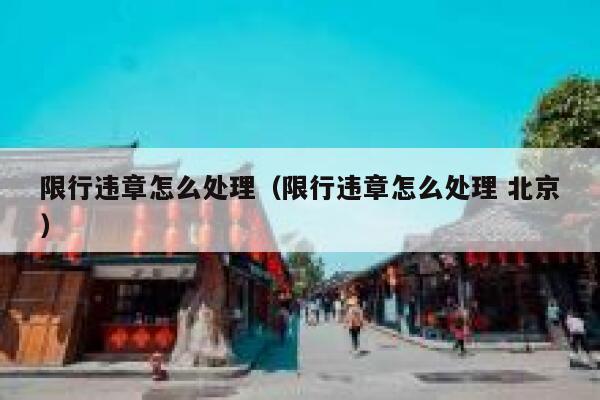 限行违章怎么处理（限行违章怎么处理 北京） 第1张