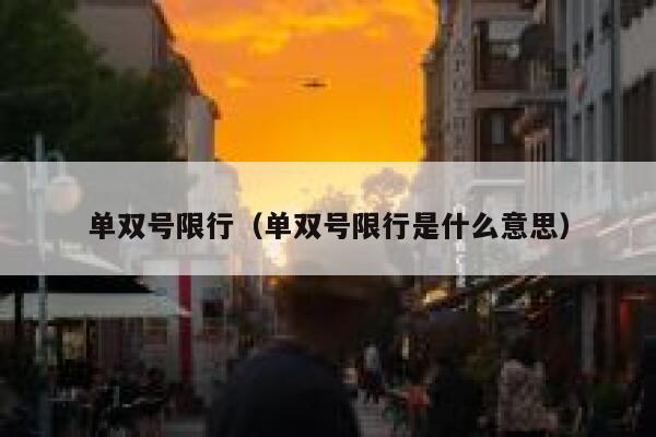 单双号限行（单双号限行是什么意思） 第1张