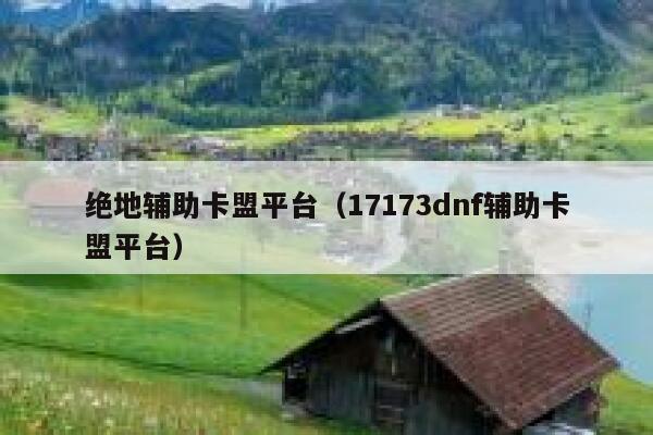 绝地辅助卡盟平台（17173dnf辅助卡盟平台） 第1张
