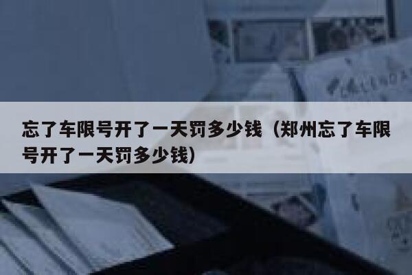 忘了车限号开了一天罚多少钱（郑州忘了车限号开了一天罚多少钱） 第1张