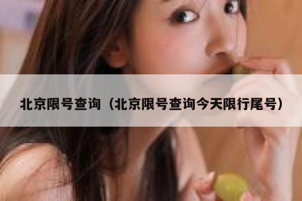 北京限号查询（北京限号查询今天限行尾号） 第1张