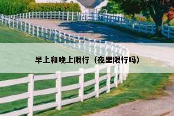早上和晚上限行（夜里限行吗） 第1张
