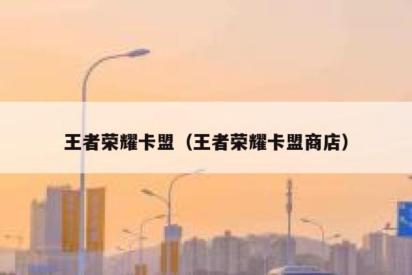 王者荣耀卡盟（王者荣耀卡盟商店） 第1张