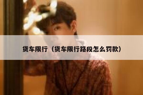 货车限行（货车限行路段怎么罚款） 第1张