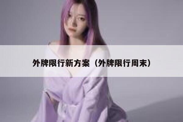 外牌限行新方案（外牌限行周末） 第1张