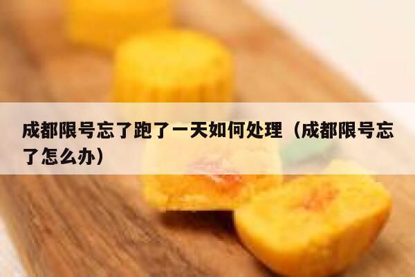 成都限号忘了跑了一天如何处理（成都限号忘了怎么办） 第1张