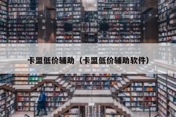 卡盟低价辅助（卡盟低价辅助软件） 第1张
