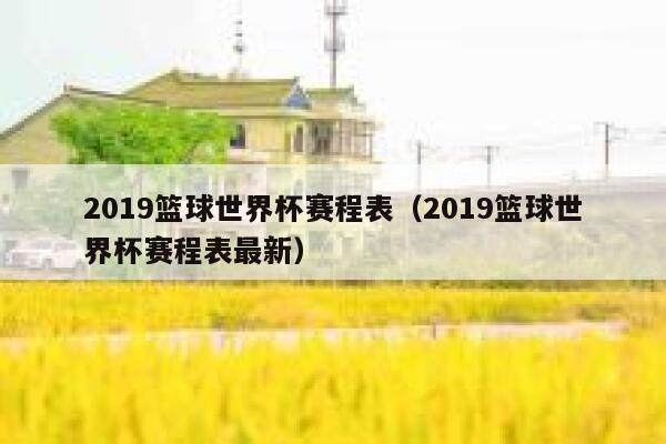2019篮球世界杯赛程表（2019篮球世界杯赛程表最新） 第1张