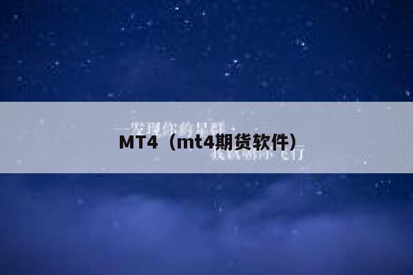MT4（mt4期货软件） 第1张